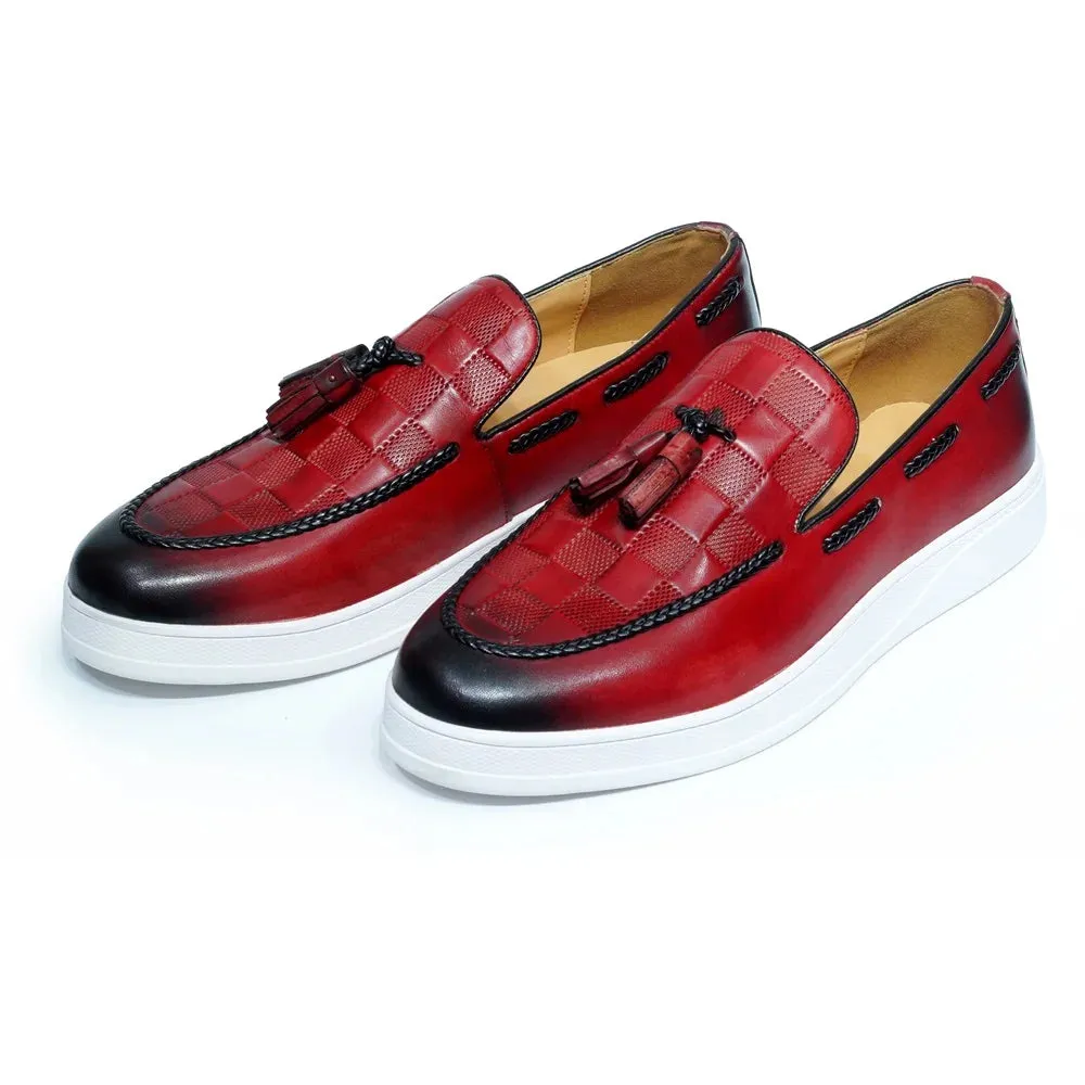 Classic Designer Men's Casual Shoes Real Cow Leather Tassel Loafer Shoes Round Toe Sneakers Comfortable Footwear Shoes for Men
