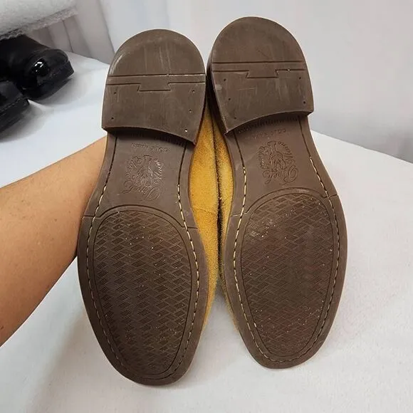 Cole Haan Size 8.5 Men's Pinch Tassle Loafer Dark Yellow Suede Leather Slip-on W