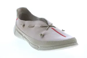 Ecco 2nd Nature Slip-On 10163-51728 Womens Beige Suede Slip On Loafer Flats Shoes