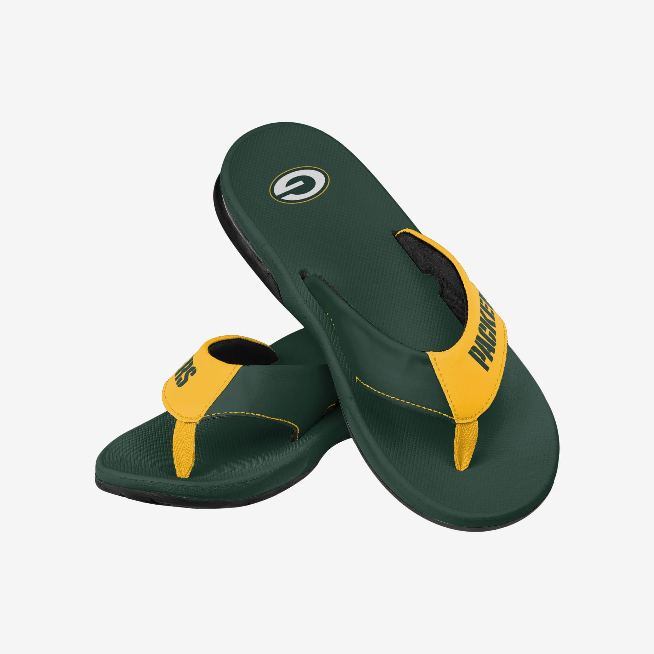 Green Bay Packers Team Color Contour Flip Flop