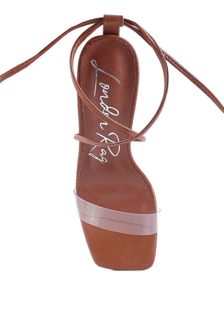 High Cult Strappy Tie-Up Block Heels
