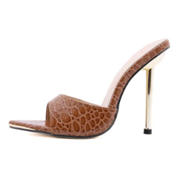 High Heels Fish Mouth Super High Heel Sandals Nightclub Stiletto Sandals
