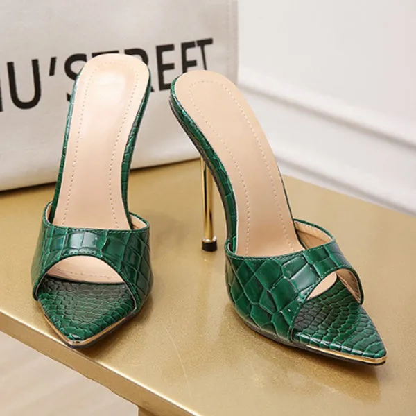 High Heels Fish Mouth Super High Heel Sandals Nightclub Stiletto Sandals