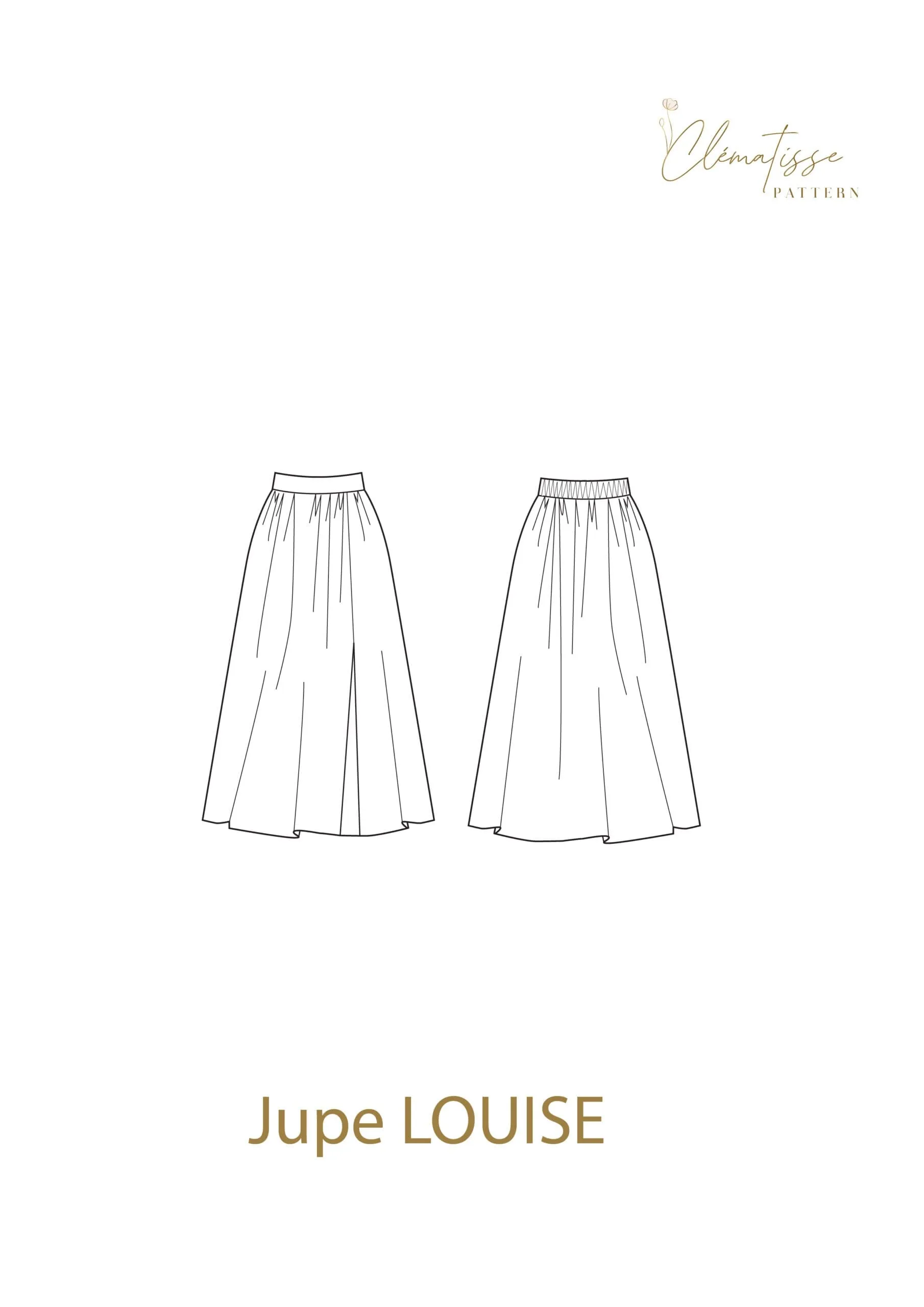 Jupe LOUISE Patron de couture Pochette - CLEMATISSE PATTERN
