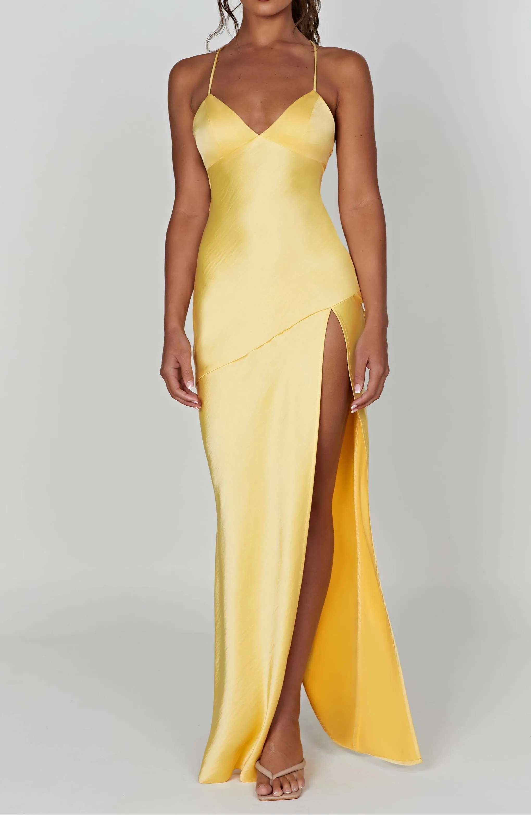 Macarena Maxi Dress - Lemon Yellow