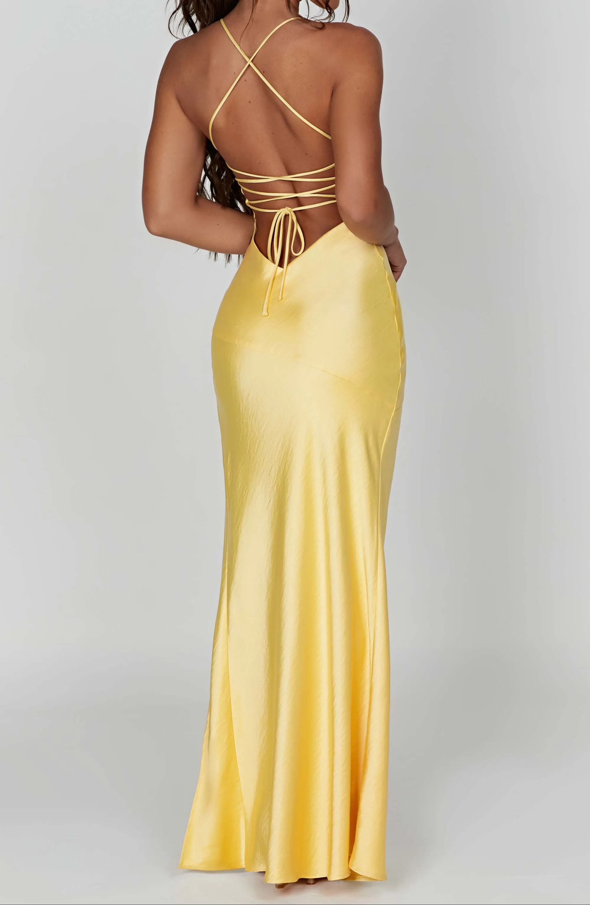 Macarena Maxi Dress - Lemon Yellow