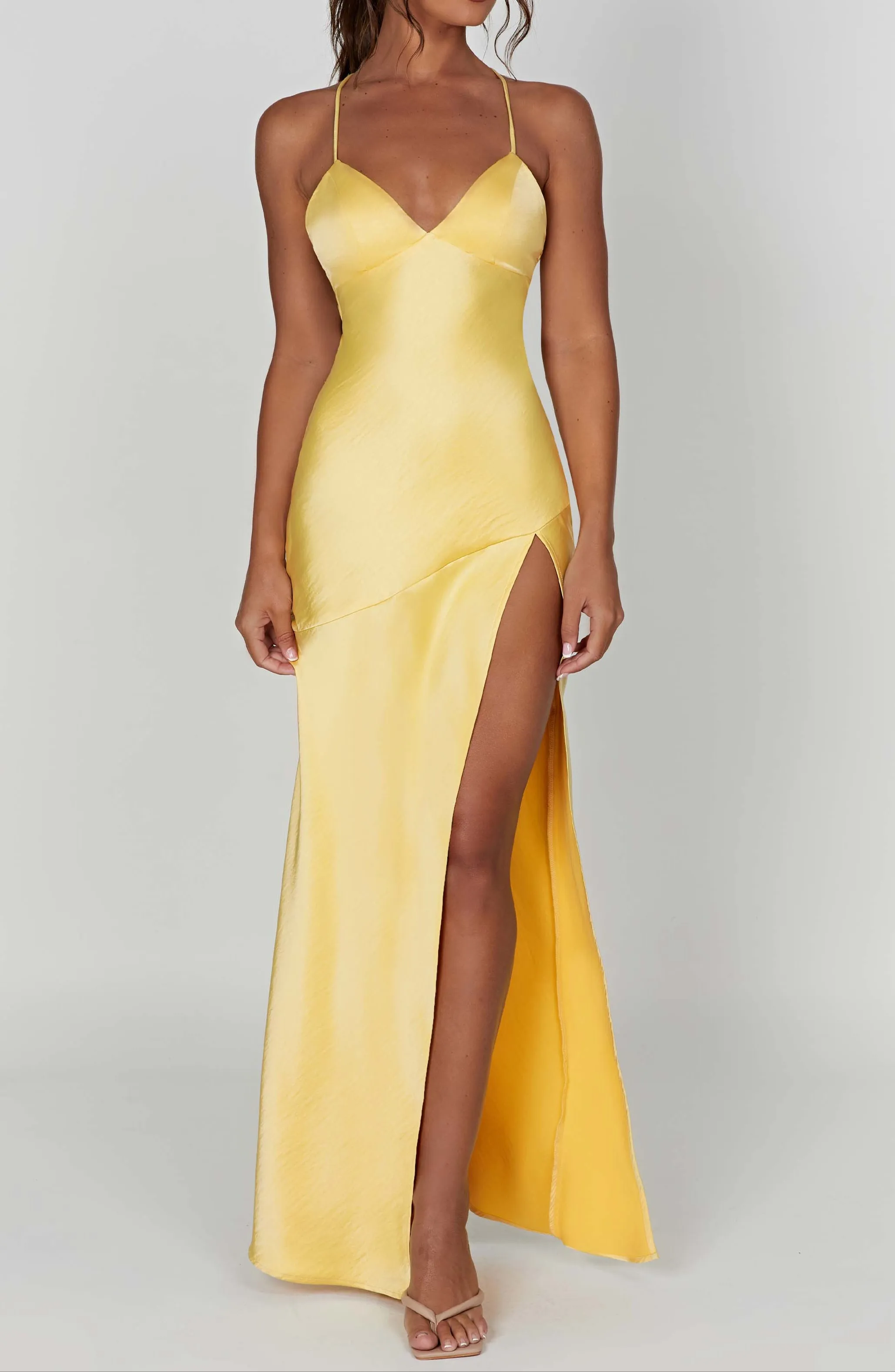 Macarena Maxi Dress - Lemon Yellow