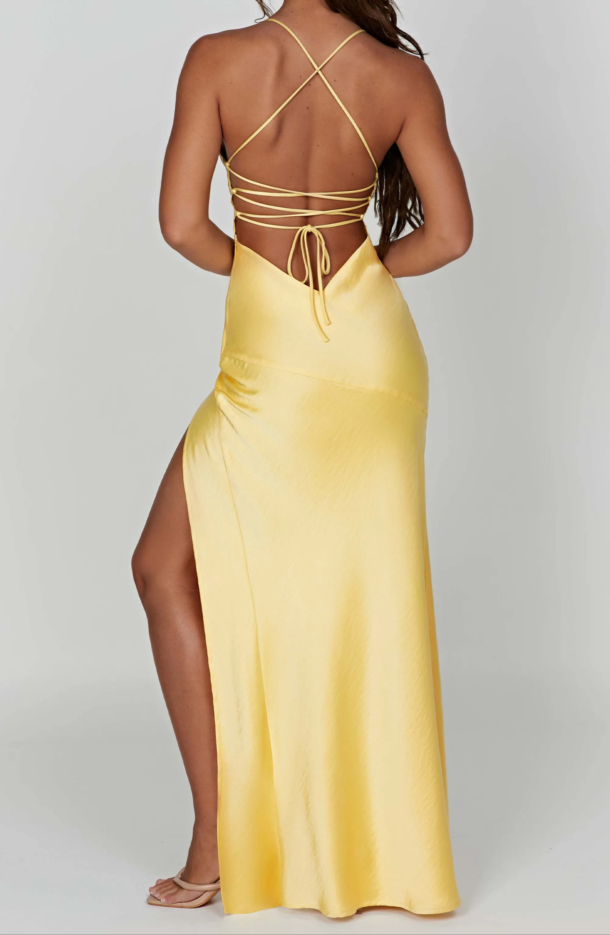 Macarena Maxi Dress - Lemon Yellow
