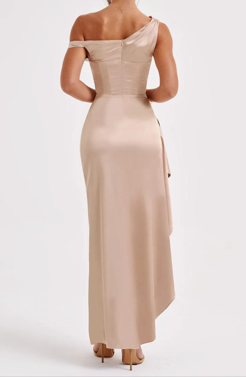 María Paula maxi dress-champagne