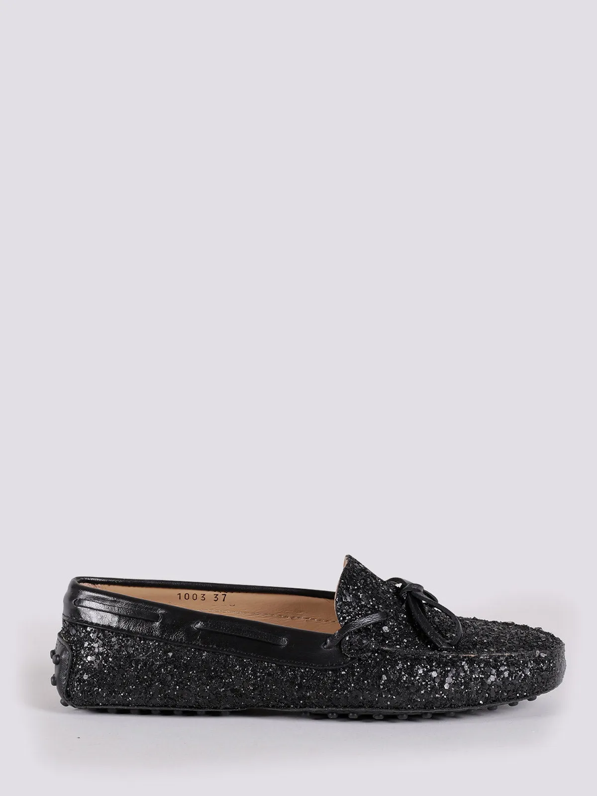 MOCASSINO CON GOMMINI IN GLITTER
