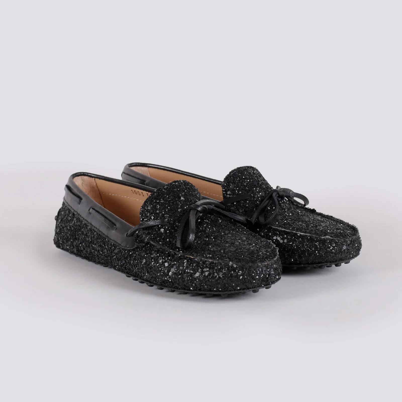MOCASSINO CON GOMMINI IN GLITTER