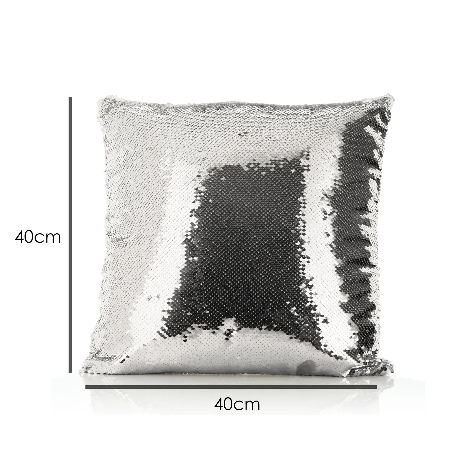 Personalised Sequin Cushion with Raccoon Pink Butterfly Flowers and Cute Text