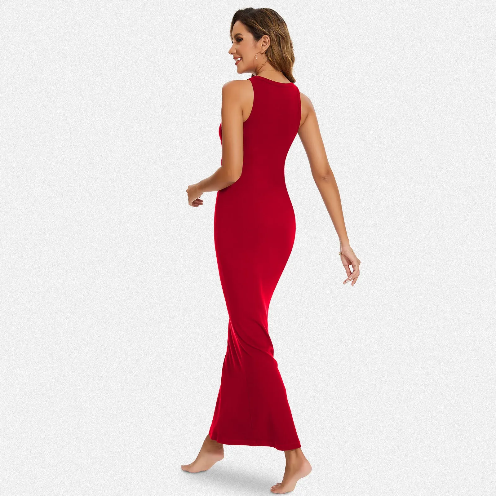 Shaperin Halter Neck Bodycon Maxi Dress