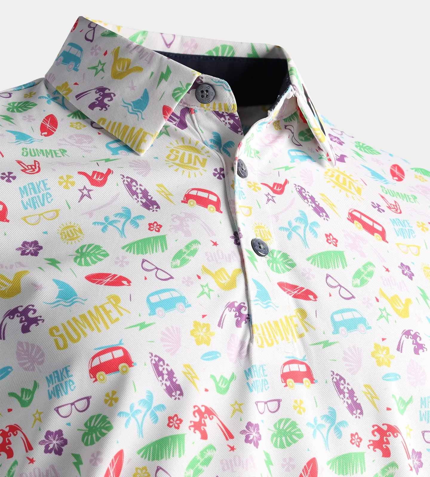 SUMMER BEACH POLO - WHITE