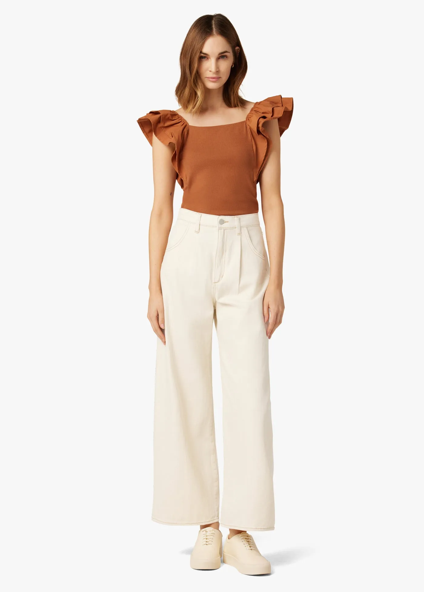THE PLEATED WIDE LEG ANKLE