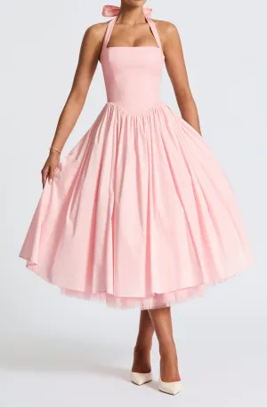 Zoe Midi Dress-Blush
